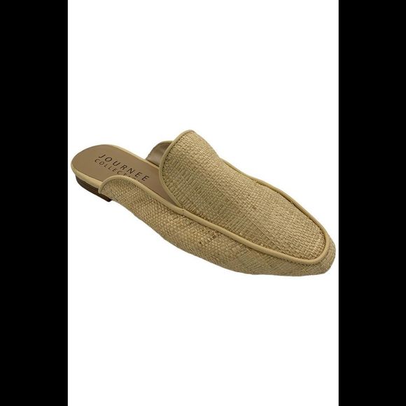 Journee Collection Womens Akza Square Toe Mules Tan - Medium - Picture 1 of 3